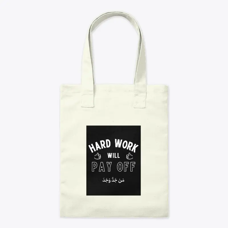 Grit Motivational White Tote Bag 